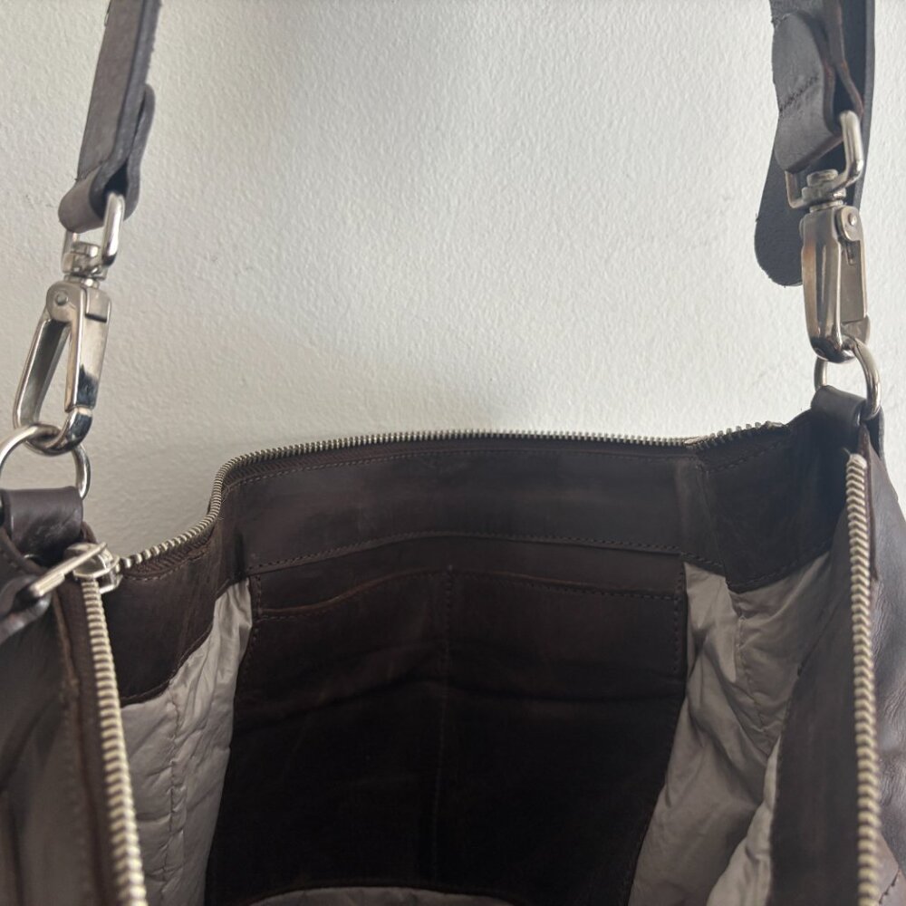 $380 MO851 Soft Brown Leather Crossbody/Shoulder Bag, Messenger / Tote - Picture 6 of 7